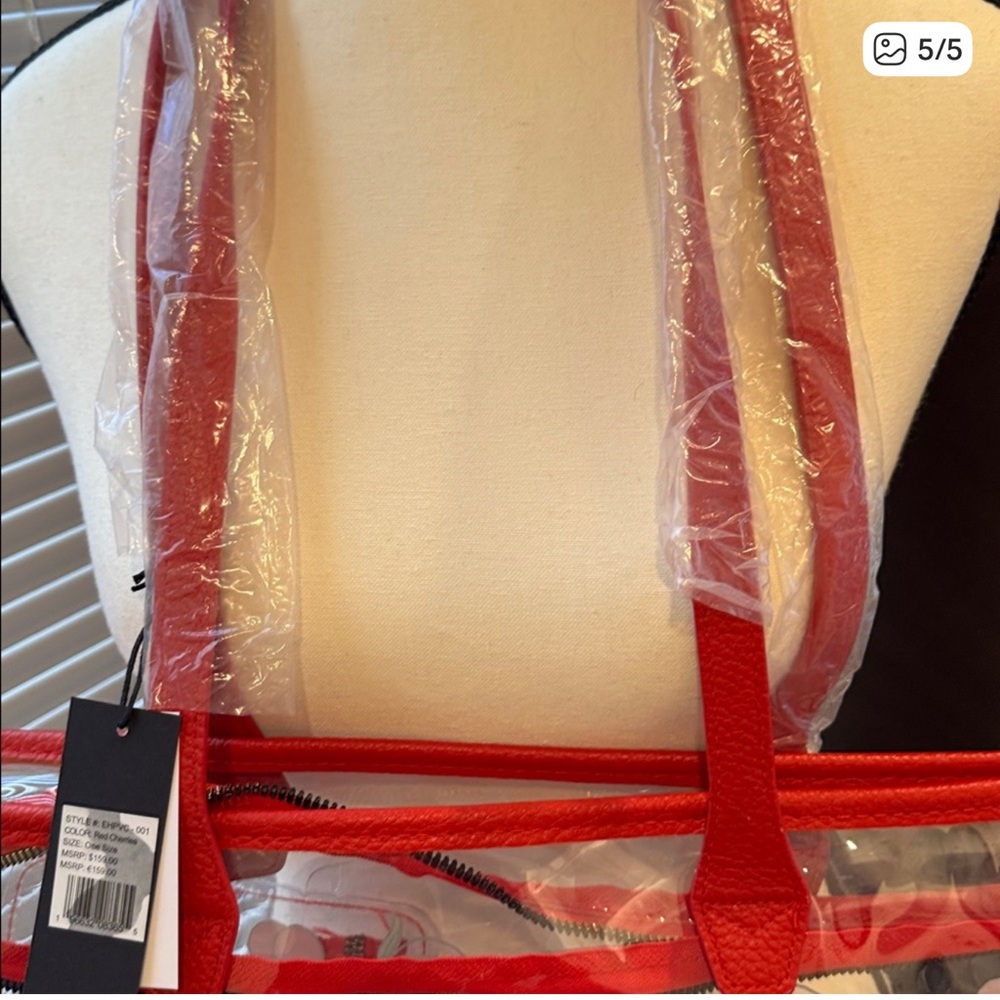 Ed Hardy Clear Tote with Red Cherry Design - Picture 7 of 7
